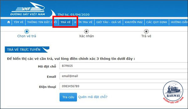kinh nghiệm mua vé tàu online